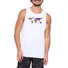 Camiseta Regata Mapa Mundi Bandeiras
