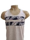 Camiseta Regata Masculina 2921 estampa floral mescla algodão academia malhação training corrida