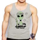 Camiseta Regata Masculina Alien Say Hello To The Dumb Humans Camiseta Regata Masculina Alien Say Hello To The Dumb Humans
