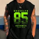 Camiseta Regata Masculina Broklyn 85 Estilo Gringo Moda Confortavel Camiseta Regata Masculina Broklyn 85 Estilo Gringo Moda Confortavel
