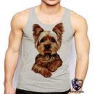 Camiseta Regata Masculina Cachorro Cao Dog Yorkshire Fofo Raca