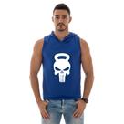 Camiseta Regata Masculina Capuz Estilo Machão Estampada Caveira