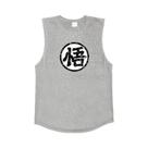 Camiseta Regata Masculina De Algodão Com Estampa Divertida De Anime Japonês Wu Font Para Academia E