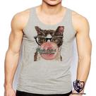 Camiseta Regata Masculina Gatos Nerds Chicletes Cats Bubble Gum Camiseta Regata Masculina Gatos Nerds Chicletes Cats Bubble Gum