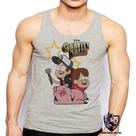Camiseta Regata Masculina Gravity Falls Estrelas Dipper Mabel