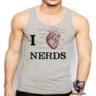 Camiseta Regata Masculina I Love Nerds Heart Coracao Camiseta Regata Masculina I Love Nerds Heart Coracao