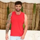 Camiseta Regata Masculina Red Cotton Com Estilo Hot Verão