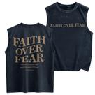 Camiseta regata masculina Weetiotio Christian Faith Over Fear azul 2GG Camiseta regata masculina Weetiotio Christian Faith Over Fear azul 2GG