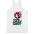 Camiseta Regata Menina linda anime flores
