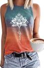 Camiseta regata MHTOR Sun Salt Sand Beach Coconut Tree para mulheres