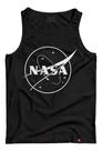 Camiseta Regata Nasa Logo Astronomia Tecnologia Camisa Nerd