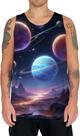 Camiseta Regata Planetas Universo Neon Estrelas Galaxias 1 Camiseta Regata Planetas Universo Neon Estrelas Galaxias 1