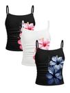 Camiseta regata RoseSeek Girl's Cheetah Leopard Floral 6Y