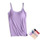 Camiseta regata RUDELL Moonycozy com sutiã embutido e alça ajustável