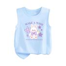 Camiseta Regata Sem Mangas Com Estampa De Coelho Kawaii Para Meninas, 5 Cores, Gola Redonda, Colete