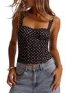 Camiseta regata SOLY HUX feminina com estampa de bolinhas, corpete Camiseta regata SOLY HUX feminina com estampa de bolinhas, corpete