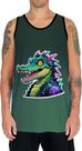 Camiseta Regata Tshirt Animais Cyberpunk Crocodilo Jacaré HD