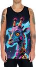 Camiseta Regata Tshirt Animais Cyberpunk Girafas Savana 1 Camiseta Regata Tshirt Animais Cyberpunk Girafas Savana 1