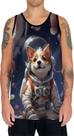 Camiseta Regata Tshirt Cachorro Astronauta Cão Lua Marte 2