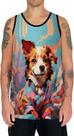Camiseta Regata Tshirt Cachorro Pop Art Realismo Cão HD 1