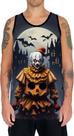 Camiseta Regata Tshirt Halloween Palhaço Assustador Terror 0 Camiseta Regata Tshirt Halloween Palhaço Assustador Terror 0