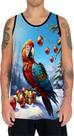 Camiseta Regata TShirt Natal Festas Arara Decoração Arvore