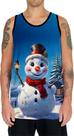 Camiseta Regata Tshirt Natal Festas Boneco de Neve Noel 2