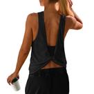 Camiseta regata UNIANKIYA com costas abertas para mulheres, atlética, preta Camiseta regata UNIANKIYA com costas abertas para mulheres, atlética, preta