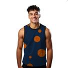 Camiseta Regata Verão Estilo Moda Praia Bola Basquete Epsorte Carron Laranja 1237