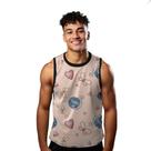 Camiseta Regata Verão Estilo Moda Praia Bola de Lã Cartoon Borboletas Arte 1028