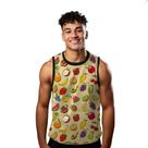 Camiseta Regata Verão Estilo Moda Praia Comida Cartoon Food Frutas 1086