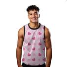 Camiseta Regata Verão Estilo Moda Praia Coração Cartinha Amor Rosa 1341