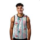 Camiseta Regata Verão Estilo Moda Praia Desenho Arte Flamingos Mar 1792