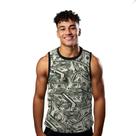 Camiseta Regata Verão Estilo Moda Praia Dinheiro Money Verde Dólar 1253