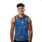 Camiseta Regata Verão Estilo Moda Praia Estados Unidos USA Cartoon Bandeira 829