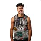 Camiseta Regata Verão Estilo Moda Praia Gorila Mafia Cartoon Style 898 Camiseta Regata Verão Estilo Moda Praia Gorila Mafia Cartoon Style 898