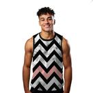 Camiseta Regata Verão Estilo Moda Praia Linhas Zig Zag Manchas 1820