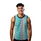 Camiseta Regata Verão Estilo Moda Praia Listras Colorido Branco Zig Zag 1837 Camiseta Regata Verão Estilo Moda Praia Listras Colorido Branco Zig Zag 1837