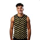 Camiseta Regata Verão Estilo Moda Praia Listras Dourado Zig Zag Style 1839 Camiseta Regata Verão Estilo Moda Praia Listras Dourado Zig Zag Style 1839