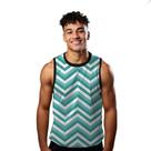 Camiseta Regata Verão Estilo Moda Praia Listras Zig Zag Cartoon Verde 1858 Camiseta Regata Verão Estilo Moda Praia Listras Zig Zag Cartoon Verde 1858