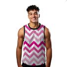 Camiseta Regata Verão Estilo Moda Praia Listras Zig Zag Rosa Pink 1821 Camiseta Regata Verão Estilo Moda Praia Listras Zig Zag Rosa Pink 1821