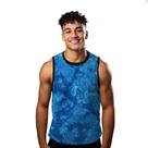 Camiseta Regata Verão Estilo Moda Praia Manchas Azul Gelo 1231