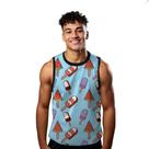 Camiseta Regata Verão Estilo Moda Praia Picolé Melancia Cartoon Doce 1395