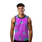 Camiseta Regata Verão Estilo Moda Praia Planta Folhas Brisa Vibes Verde 1118