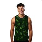Camiseta Regata Verão Estilo Moda Praia Salada Brócolis Verde Cartoon 1766