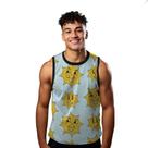 Camiseta Regata Verão Estilo Moda Praia Sol Cartoon Face Happy 1037 Camiseta Regata Verão Estilo Moda Praia Sol Cartoon Face Happy 1037