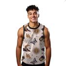 Camiseta Regata Verão Estilo Moda Praia Sol Lua Arte Estrelas 1008