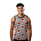 Camiseta Regata Verão Estilo Moda Praia Xadrez Flores Coração Funny 1069 Camiseta Regata Verão Estilo Moda Praia Xadrez Flores Coração Funny 1069