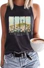 Camiseta regata VKEGNIO Christian Vintage Bible Verse feminina cinza escuro