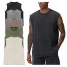 Camiseta regata Yimoon Workout sem mangas de algodão para homens Camiseta regata Yimoon Workout sem mangas de algodão para homens